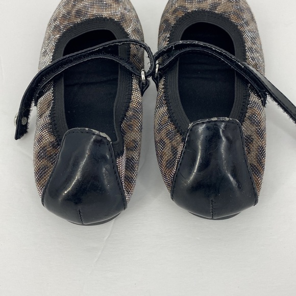 Stuart Weitzman Pali Casey Toddler Girl Sz 11 Leopard Print Ballet Flats Shimmer - Picture 7 of 9